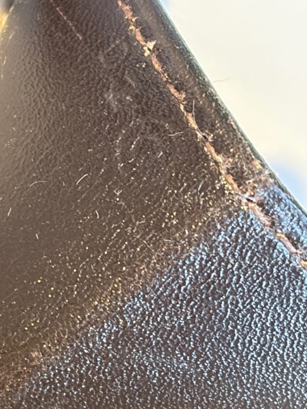 hermÈs vintage jige clutch box leather chocolate brown w/box 1985