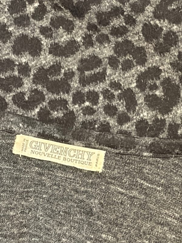 givenchy vintage cape coat leopard grey black prints c.1970s 1980s