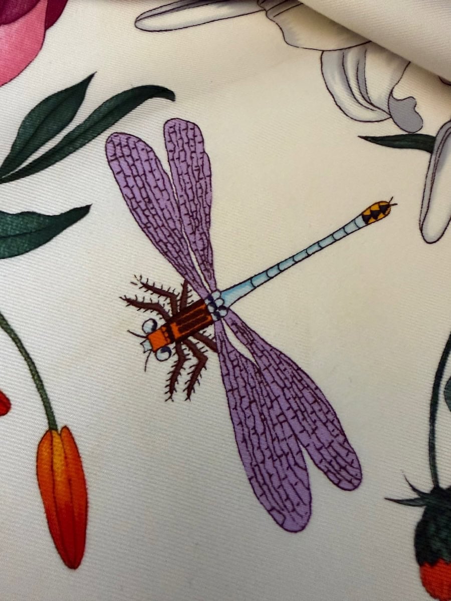 gucci vintage flora silk scarf by vittorio accornero c.1990s w/box