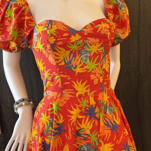 1970s french archive vintage floral maxi dress handmade in france