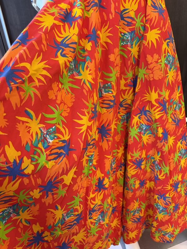 1970s french archive vintage floral maxi dress handmade in france