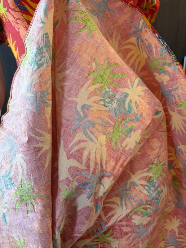 1970s french archive vintage floral maxi dress handmade in france