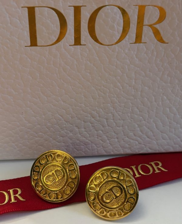 1980s vintage christian dior cd monogram earrings