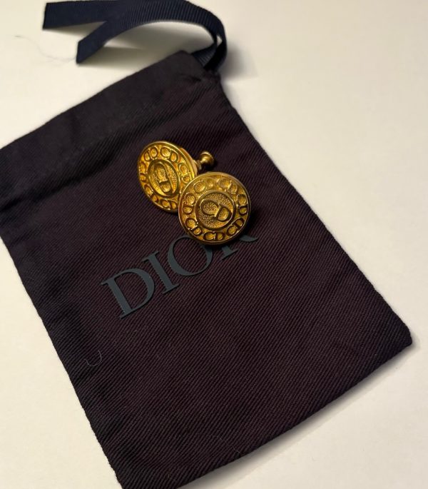 1980s vintage christian dior cd monogram earrings