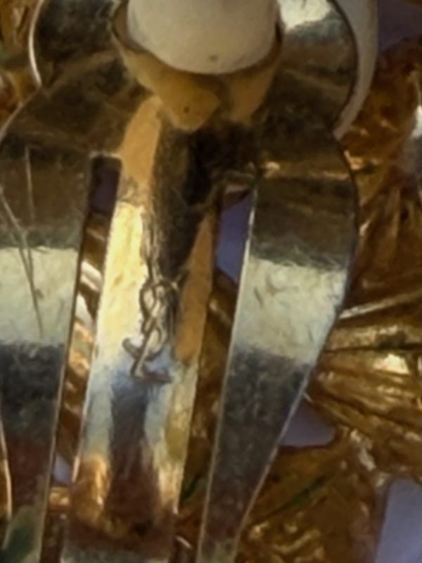 yves saint laurent heart shaped multicoloured earrings gilded diamenté haute couture by robert goossens 1983