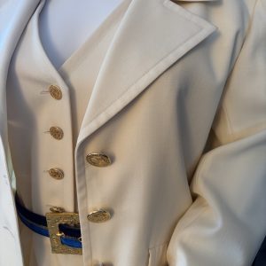 yves saint laurent variation vintage 2 pieces suit jacket & dress off white 1993