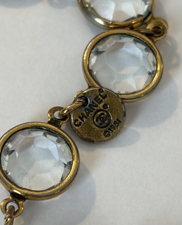 1981 chanel by robert goossens vintage long sautoir crystal & pearl byzantine necklace