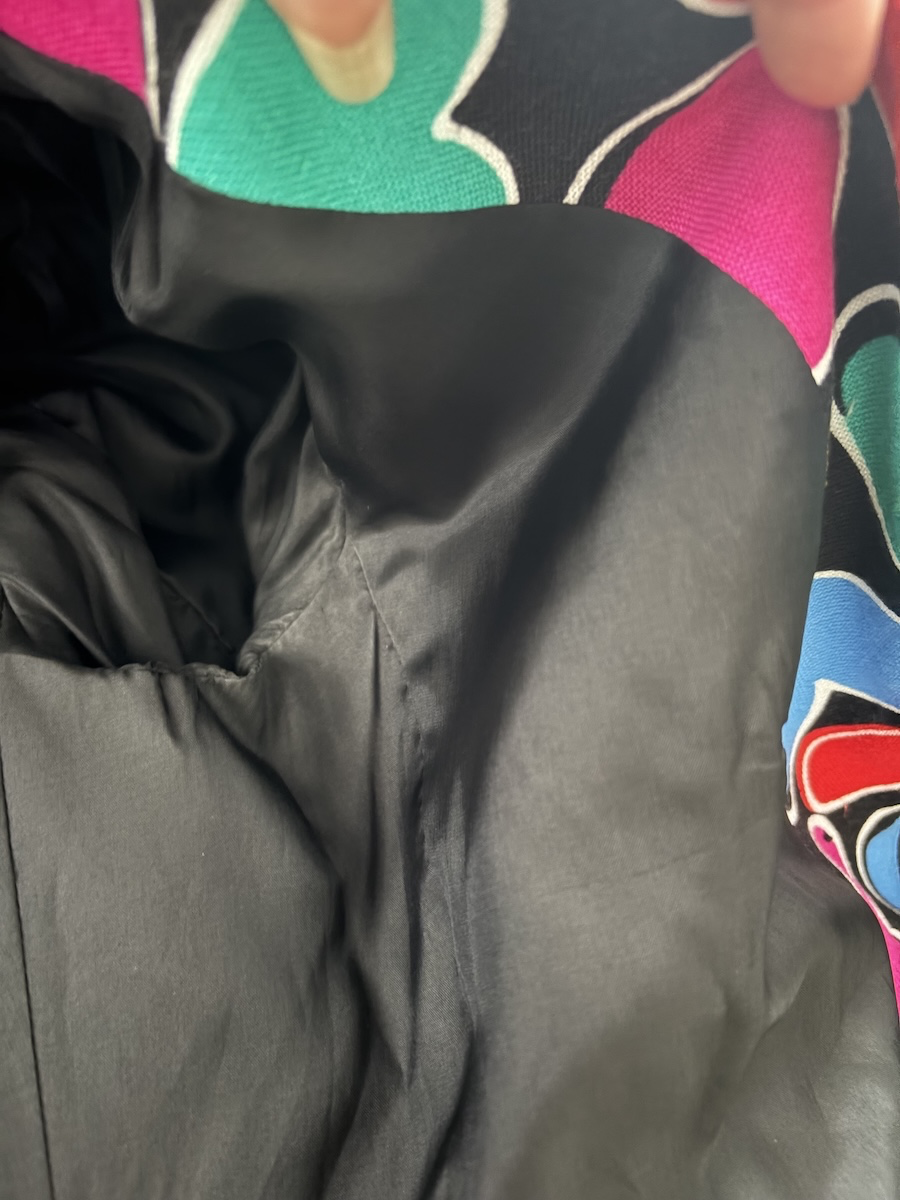 1992 yves saint laurent vintage black multi fitted hearts jacket