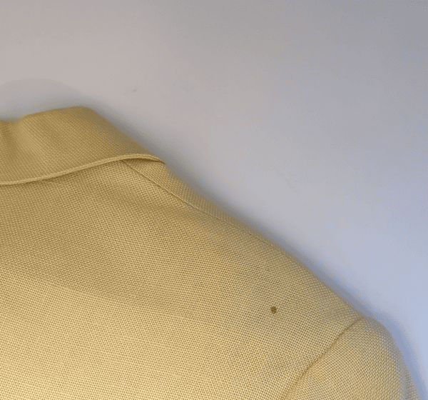1980s louis feraud short sleeves yellow jacket cream piping jewel buttons