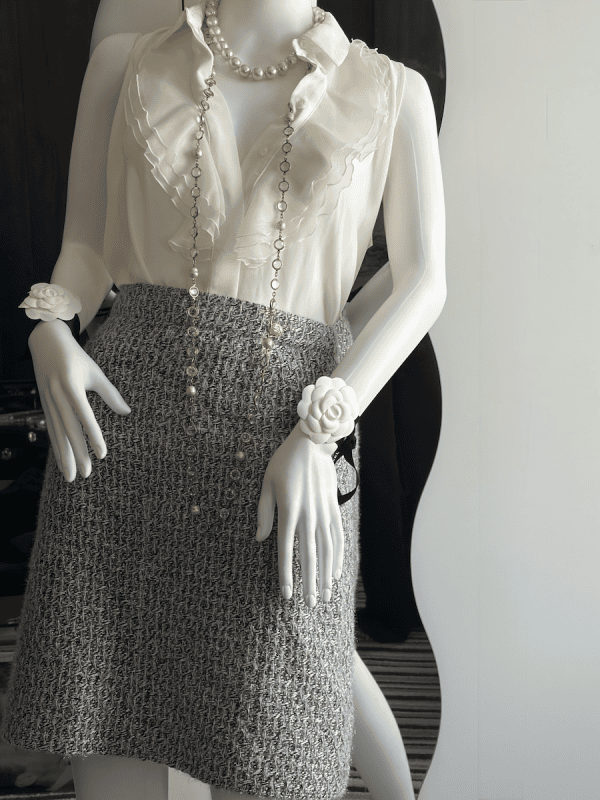 chanel 14a runway supermarket fantasy tweed skirt metallic multi 2014
