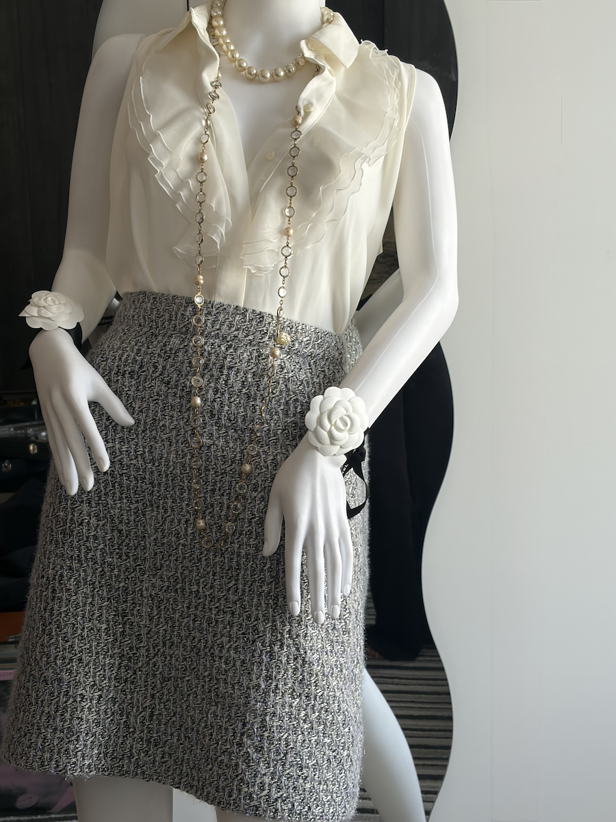 chanel 14a runway supermarket fantasy tweed skirt metallic multi 2014