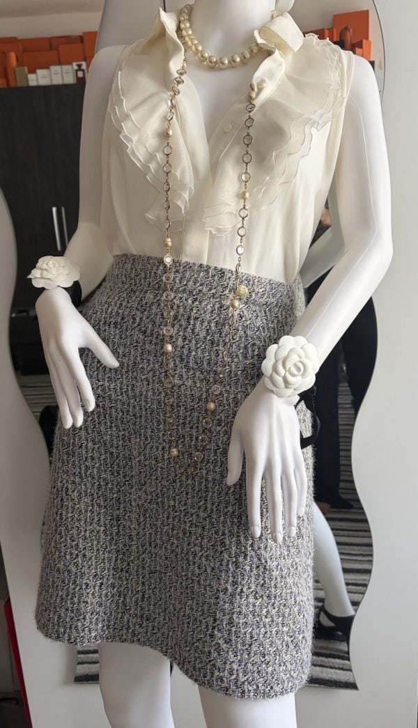 chanel 14a runway supermarket fantasy tweed skirt metallic multi 2014