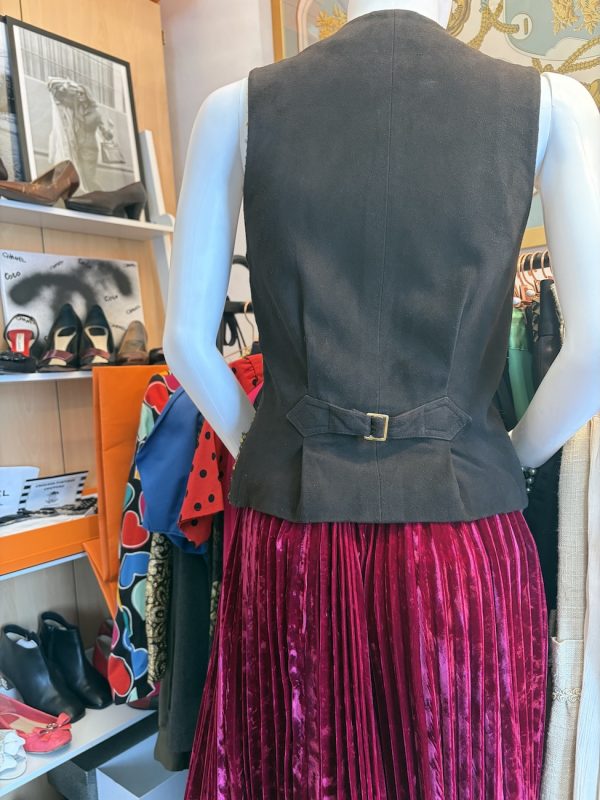 chanel collection 29 vintage cc logo multi tweed waistcoat logo vest fall/winter 1992