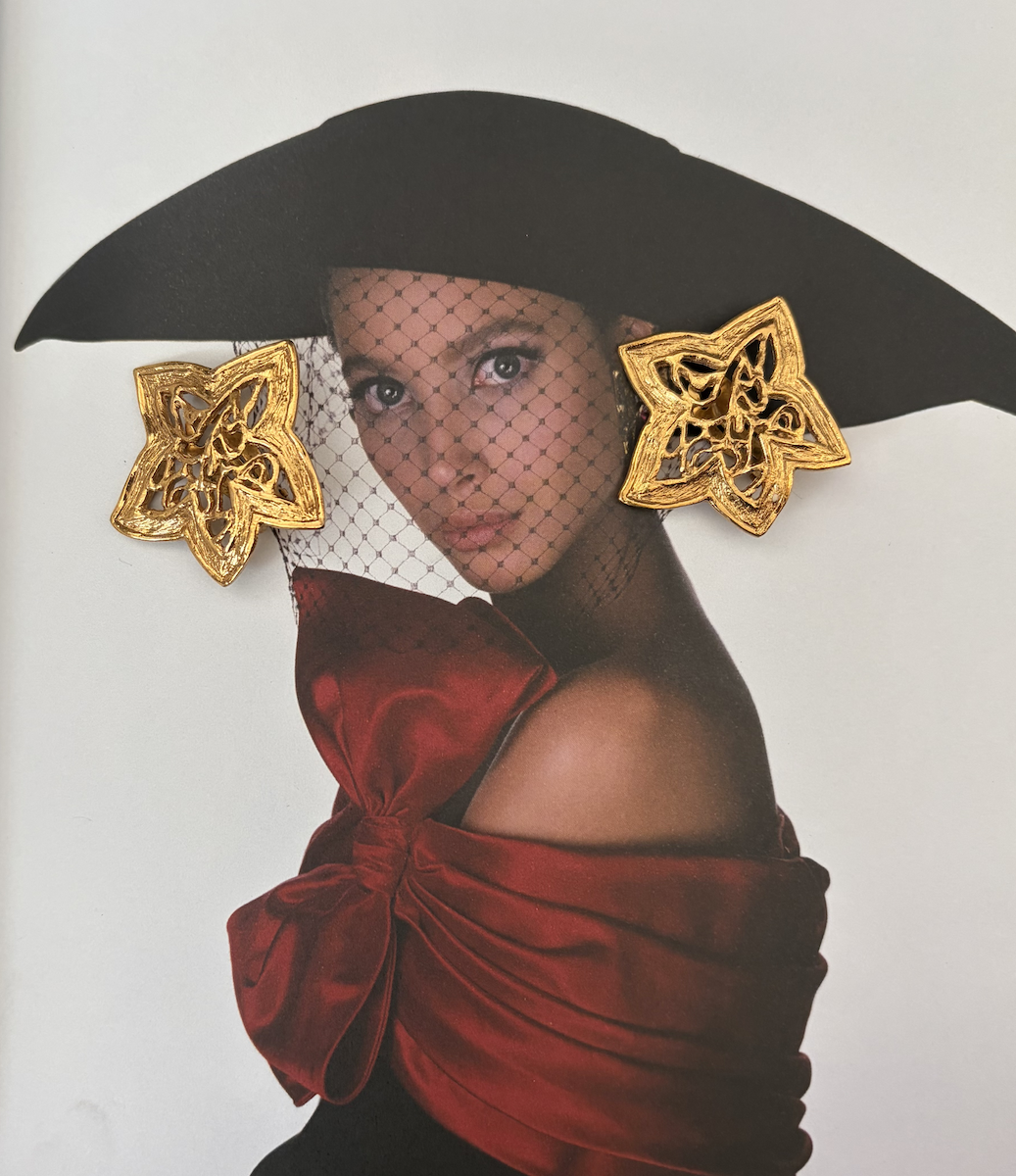 1980s yves saint laurent ysl vintage star clip on earrings