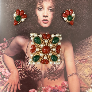 kashmir collection 1960s trifari by alfred philippe vintage collector clip on earrings & brooch set rare