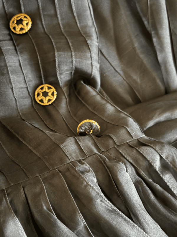chanel attributed to house of chanel by gabrielle chanel black long evening dress bows cc logo buttons c.1950s 1970s