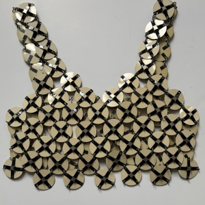 paco rabanne vintage couture runway archival collector discs sleeveless top c.1970s