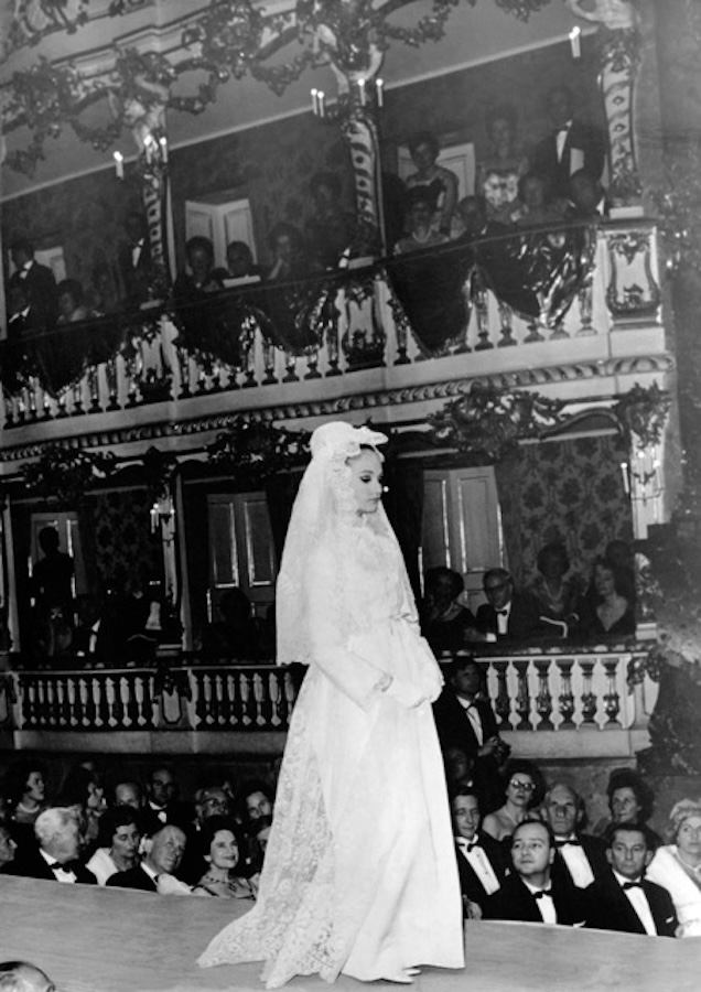 christian dior vintage couture 41774 bridal lace embroidery long dress made in england c.1960s 1970s